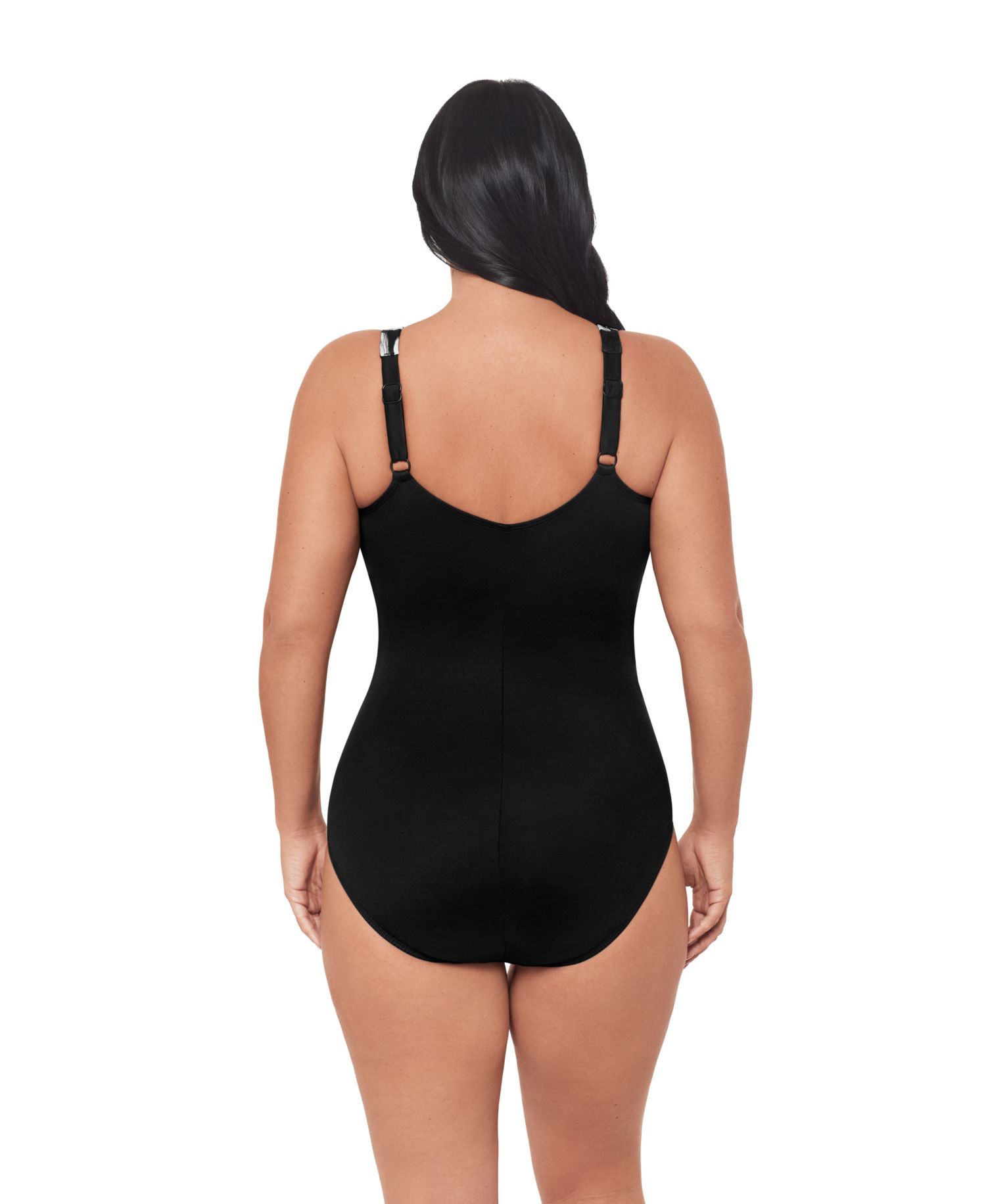 Women's Plus Must Haves Oceanus Tummy Control One Piece Swimsuit