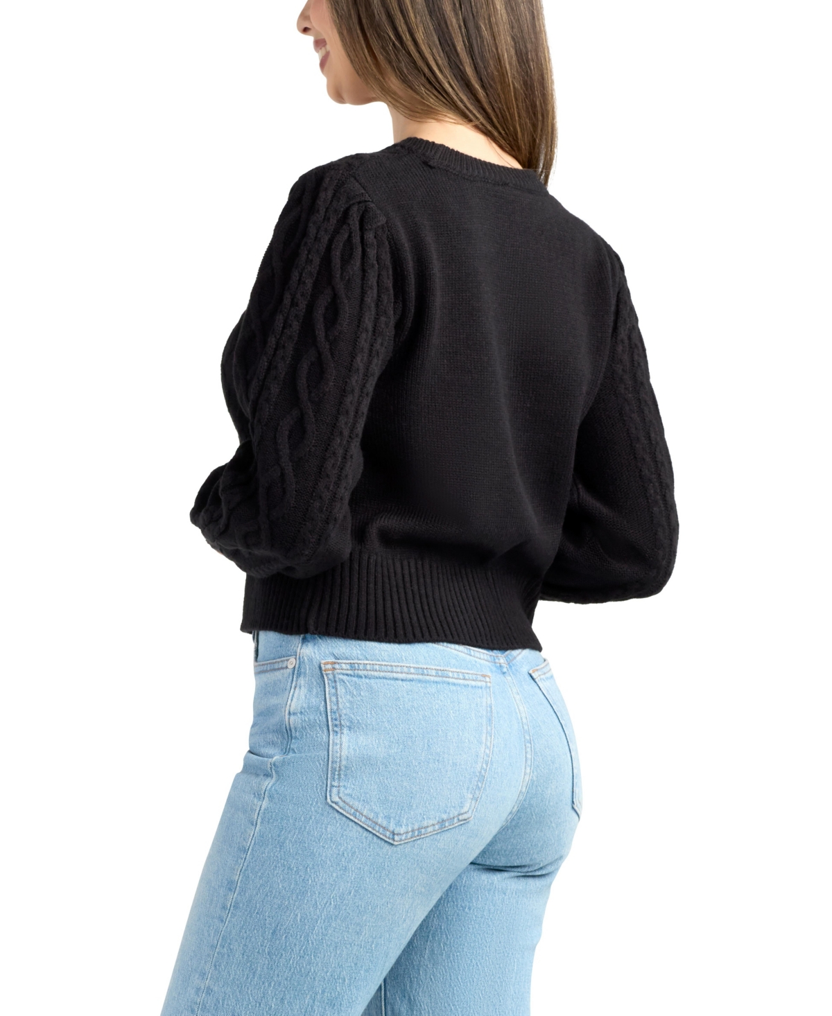 Bcx Junior's Crewneck Long-Sleeve Sweater