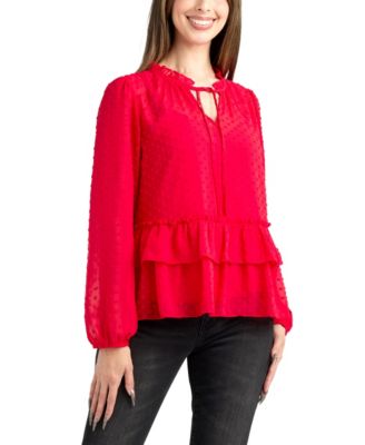 Junior's Heart Clip Long-Sleeve Top