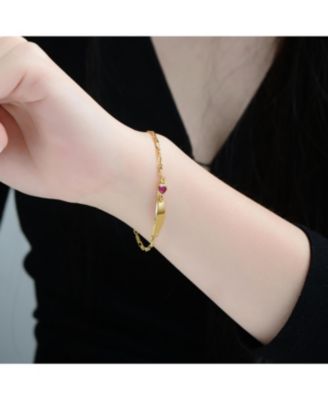 Chic Minimalist Bar Bracelets with Round Bezel Set Cubic Zirconia Charm