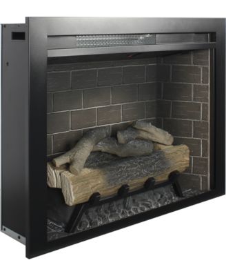 28 inch Infrared Electric Fireplace Insert, Touch Panel Home Decor Heater, Smokeless Firebox With fixed Trim Kit.With Crackling Sound