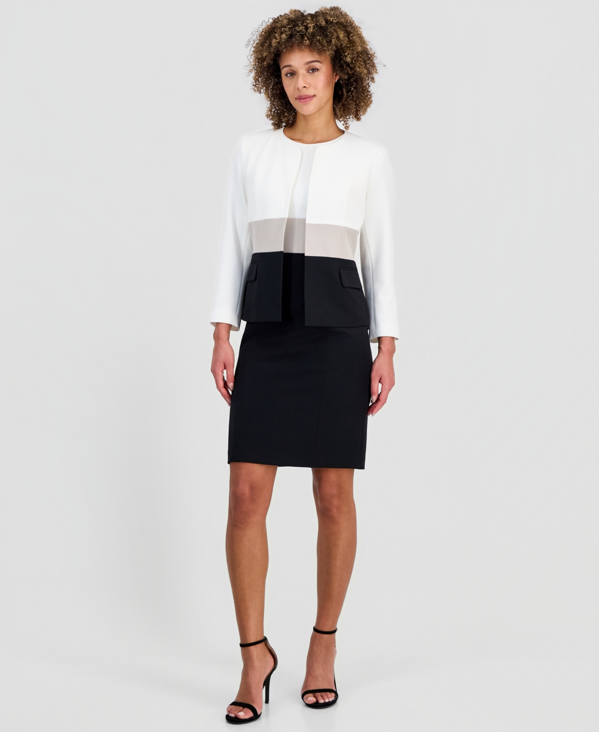 Kasper Women's Colorblock Open-Front Blazer