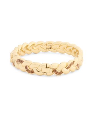 Faux Stone Signature C Braided Bangle Bracelet