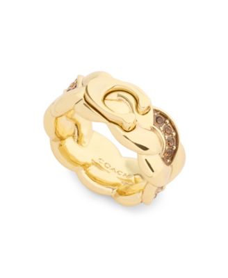 Faux Stone Signature C Braided Band Ring