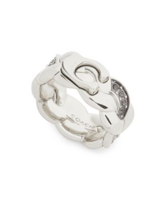 Faux Stone Signature C Braided Band Ring