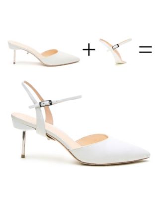 Women's Amal Customizable Bridal White Stiletto