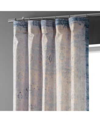 Beach Abstract Textured Printed Cotton Curtain