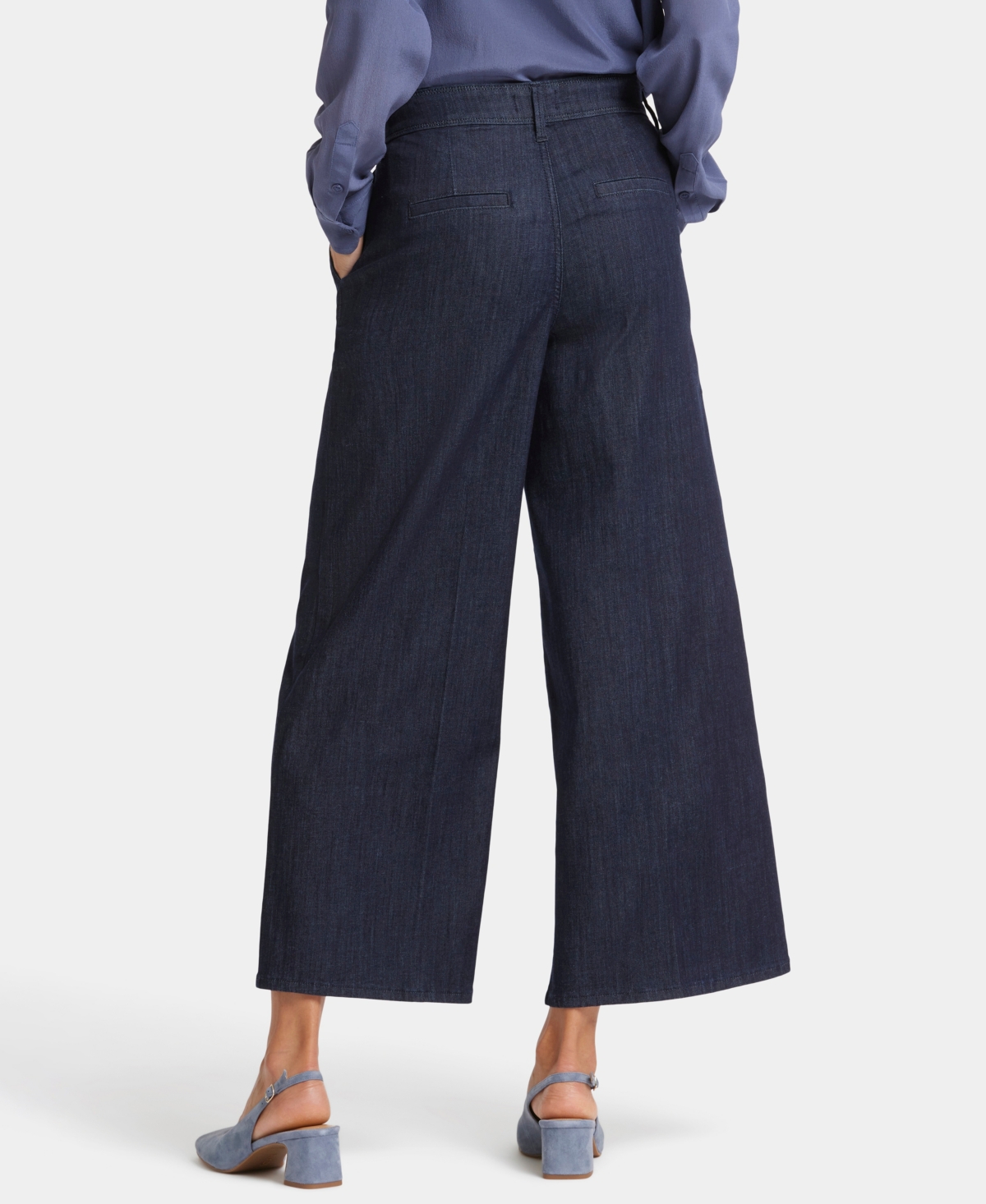 Nydj Mona High Waist Ankle Wide Leg Trouser Jeans In Blue