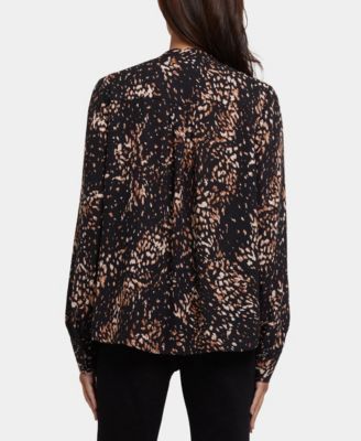 Women's Tie Neck Long Sleeve Top