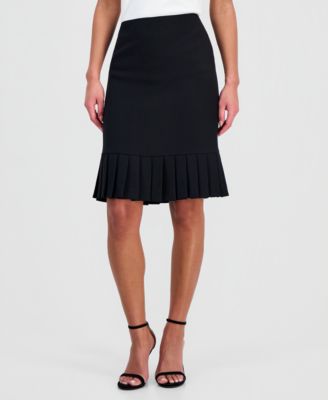 Women's Pleated-Hem Midi Skirt