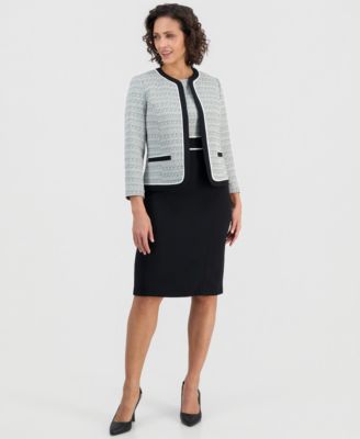 Women's Open-Front Tweed Blazer