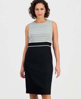 Women's Banded Sleeveless Sheath Dress