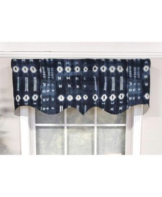 Modern Design Classic Pulsar Regal Style Window Valance 50" x 17" Indigo