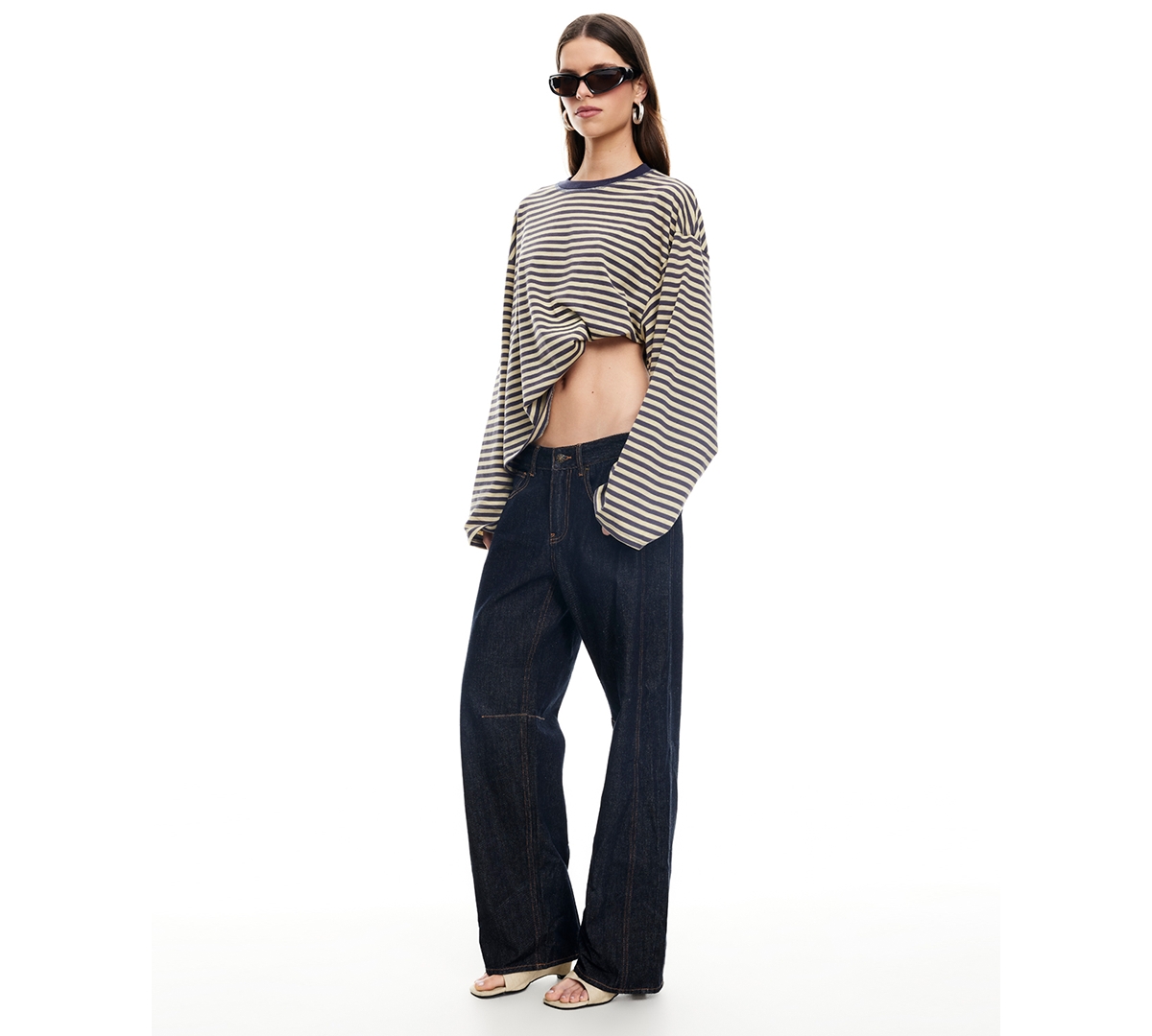 Lioness Women's Bloom Round-neck Long-sleeve Top In Black