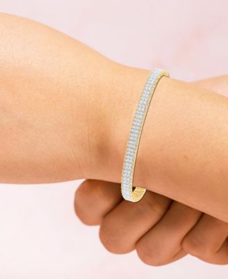 Lab-Grown Diamond Bracelet (3 ct. t.w.) in Sterling Silver (also in 14k Gold Plated Sterling Silver)
