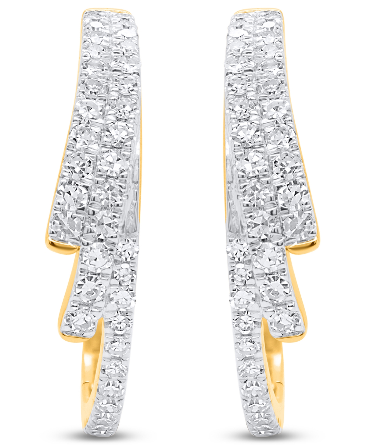 Forever Grown Diamonds Lab-Grown Diamond Hoop Earrings (1 ct. t.w.) Sterling Silver (also 14k Gold Plated Silver)