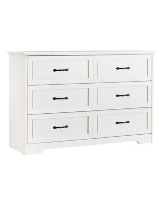 6-Drawer Wood Closet Organizer Dresser with Storage