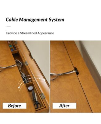 Toby Mid-Century Modern 48" Mid Century Modern Computer Desk with Cable Management