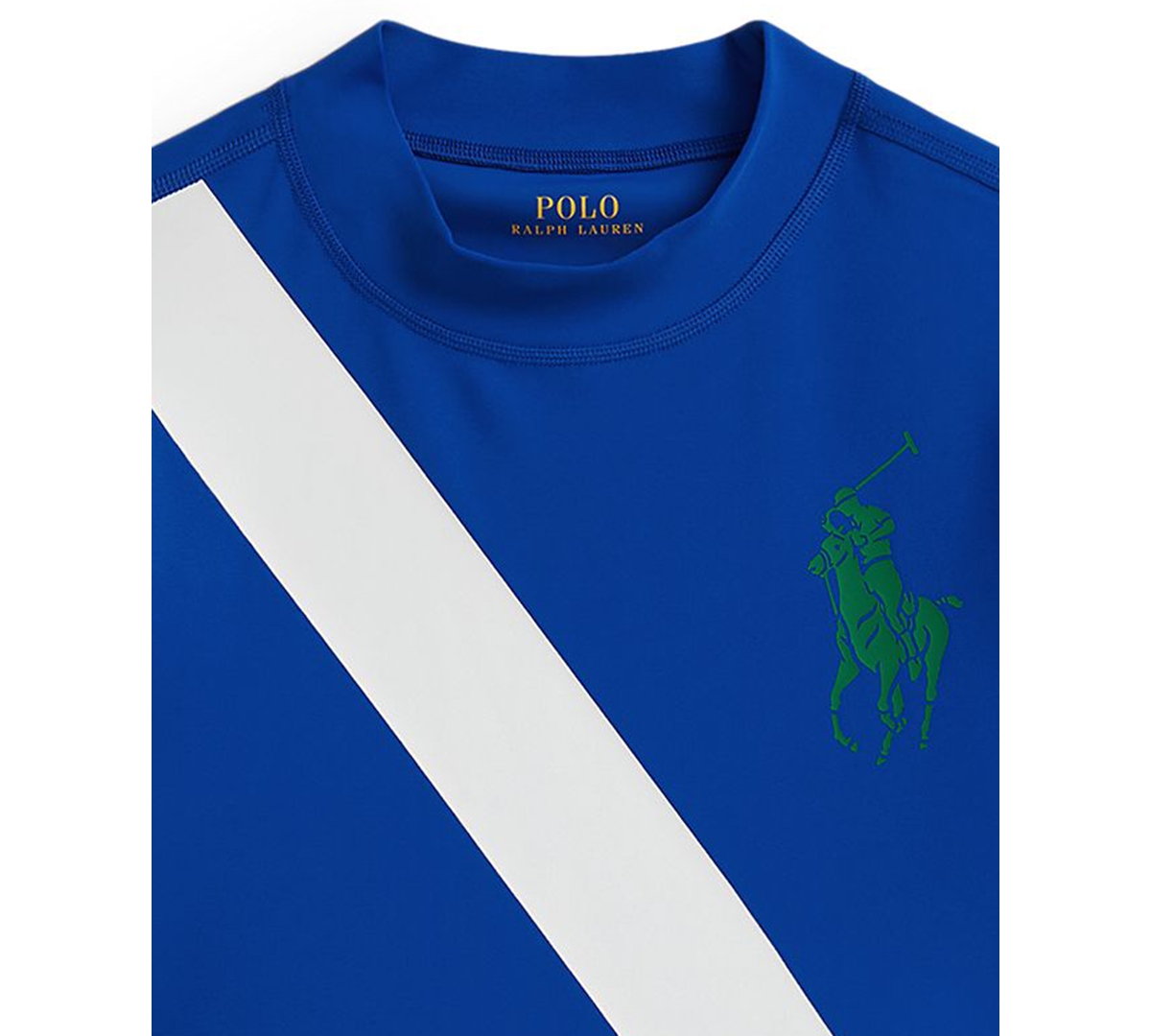 Polo Ralph Lauren Boys 2t-7 Big Pony Performance Rash Guard In Blue
