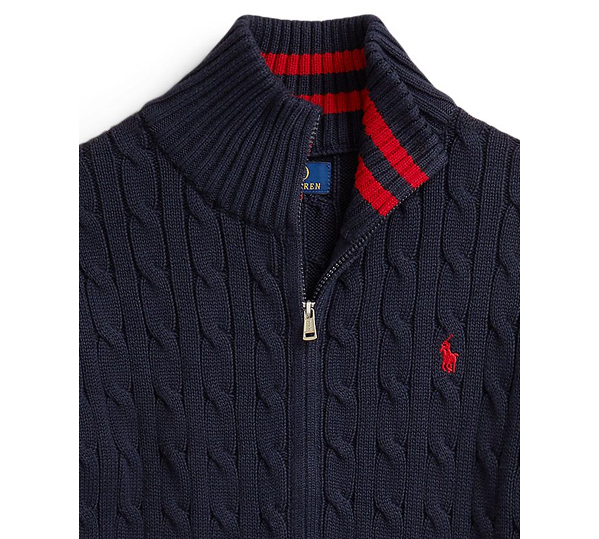 Polo Ralph Lauren Boys 8-20 Cable-Knit Full-Zip Sweater