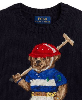 Boys 2-7 Polo Bear Crewneck Sweater