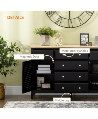 Sideboard Modern Buffet Cabinet with Adjustable Shelves,