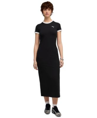 Women's T7 Rib Neck Short-Sleeve Dress