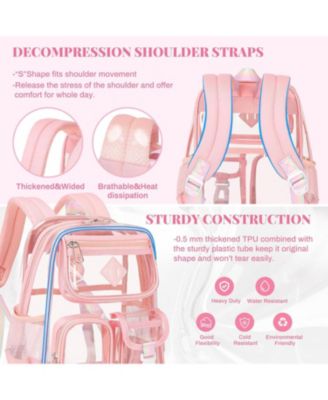 Mini Clear Backpack Small Pink Kids Girls