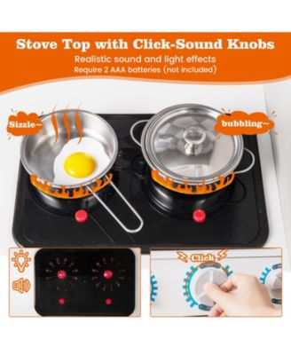 Pretend Play Kitchen for Kids Aged 3+ with Real Sounds and Lights