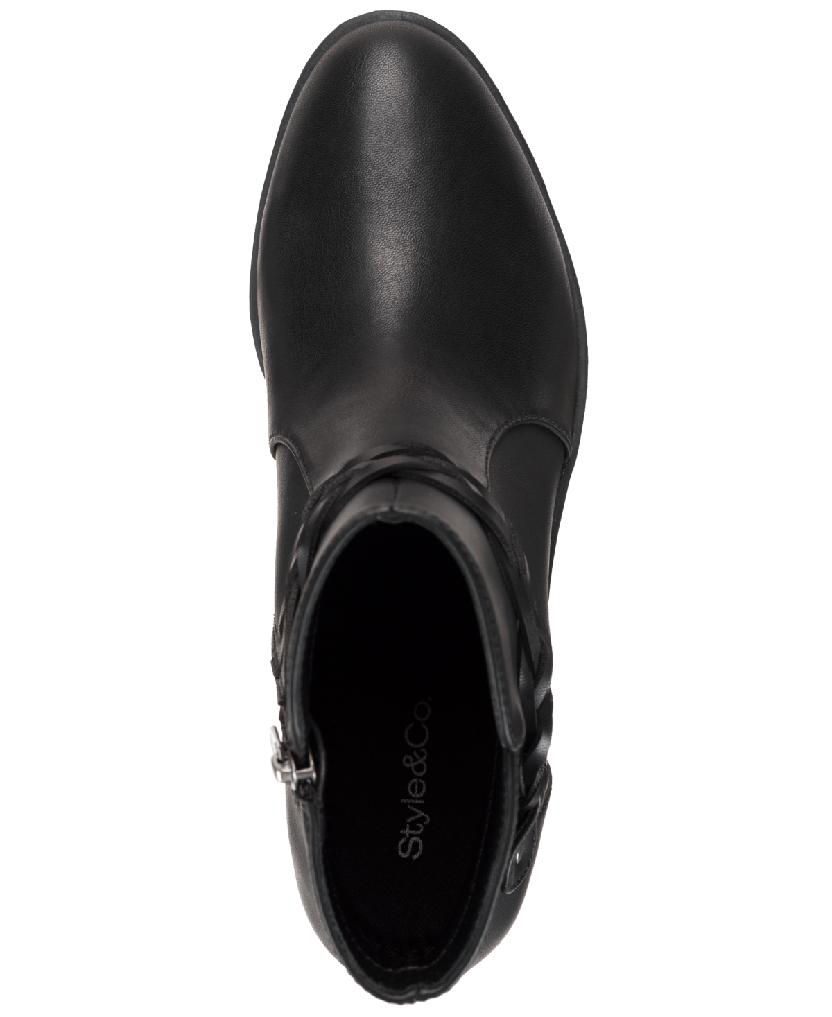 Style & Co Women's Rubyyy Almond Toe Belt Booties, Macy's Exclusive In Black