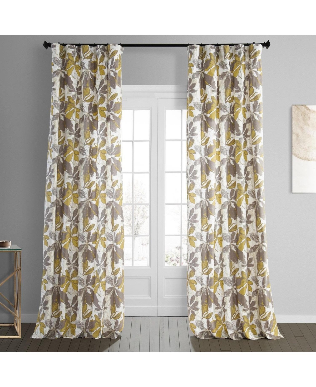 Half Price Drapes Sunny Day Floral Printed Cotton Room Darkening Curtain