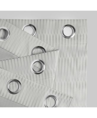 Abstract Grommet Lounge Embossed Velvet Room Darkening Curtain