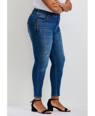 Women's Plus Size La Luna Zip Detail Skinny Jean