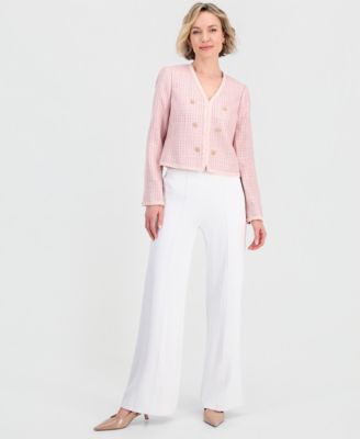 Women's V-Neck Boucle-Knit Jacket 