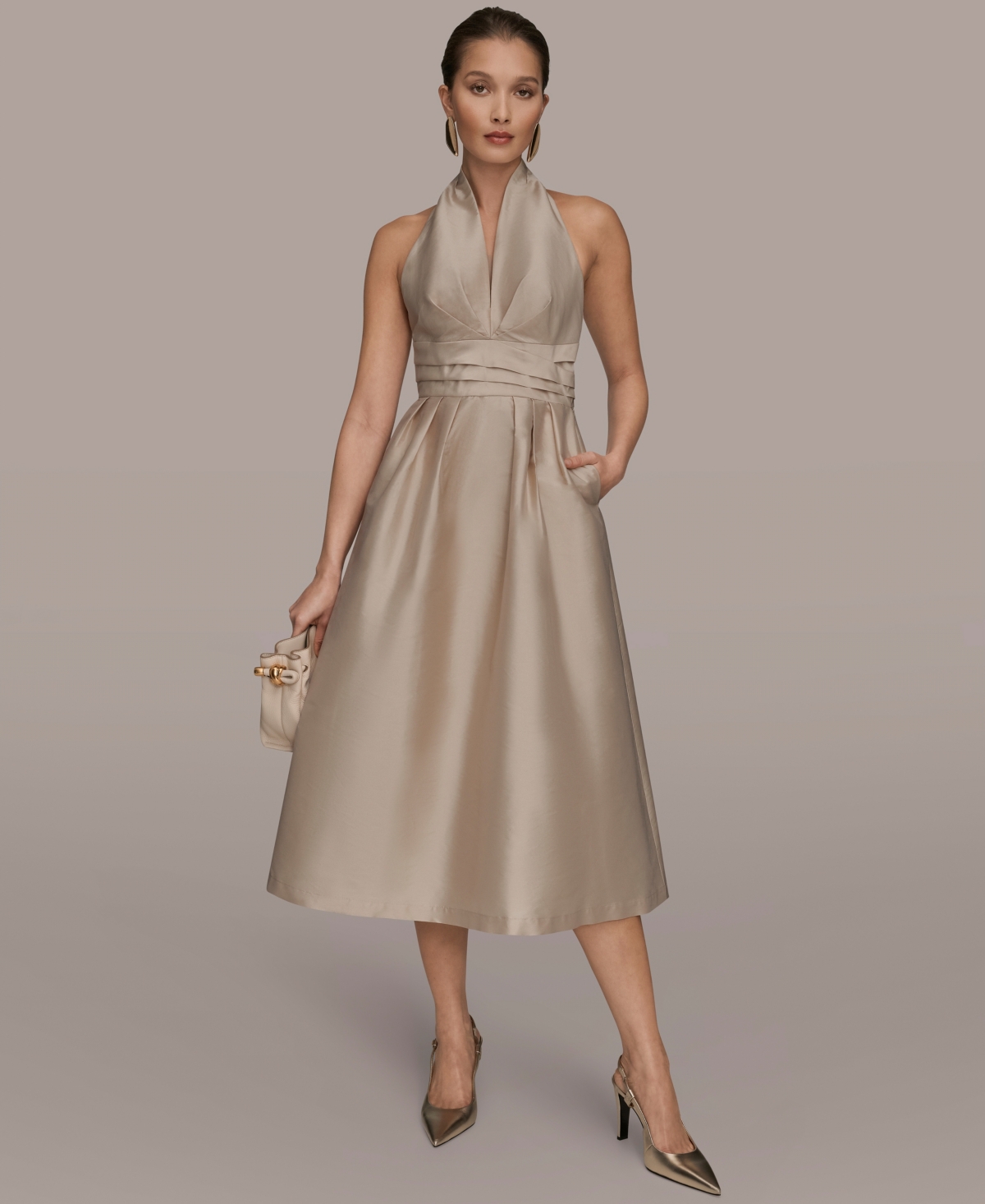 Donna Karan New York Women's A-Line Halter Dress