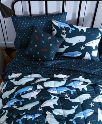 Finnian Whales Microfiber 4-Pc. Comforter Set, Full/Queen