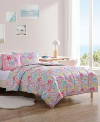 Sutton Palm Trees Microfiber 3-Pc. Comforter Set, Twin