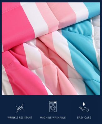 Cru Stripe Microfiber 4-Pc. Comforter Set, Full/Queen