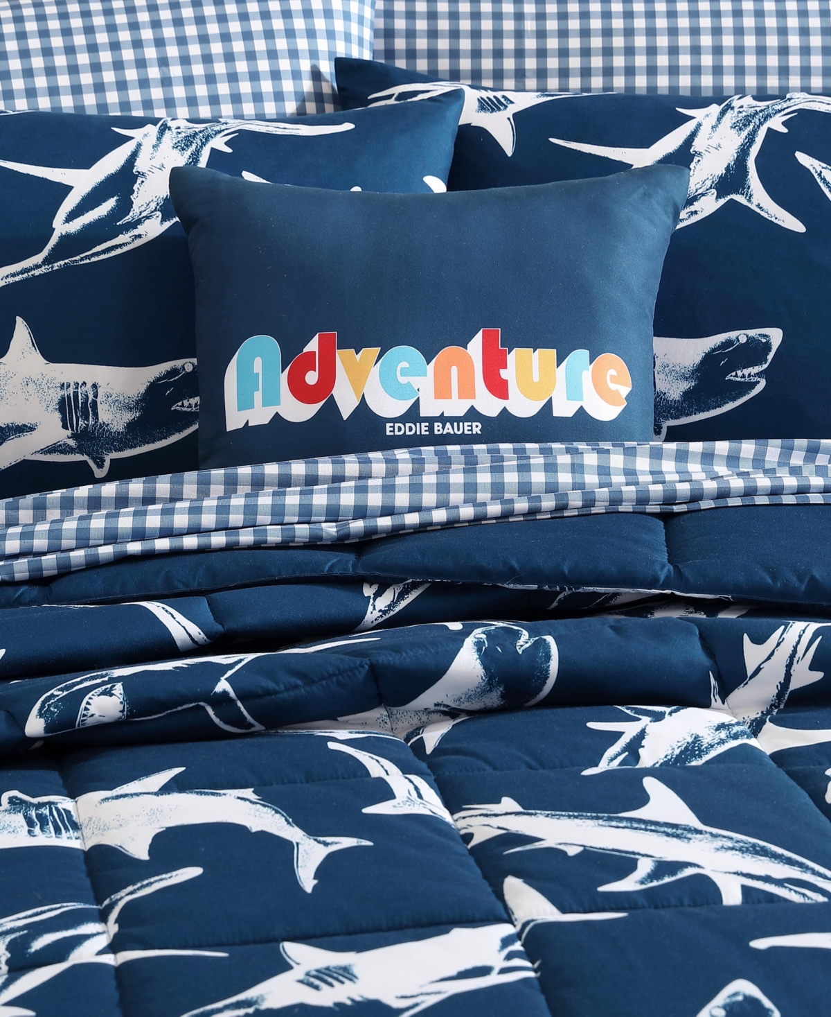 Eddie Bauer Vinny and Shark Friends Microfiber 4-Pc. Comforter Set, Full/Queen