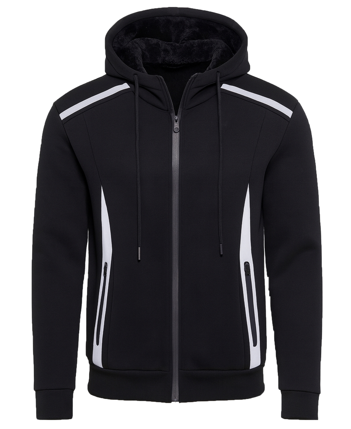 Blu Rock Men's Slim-Fit Reflective Tech Full-Zip Hoodie