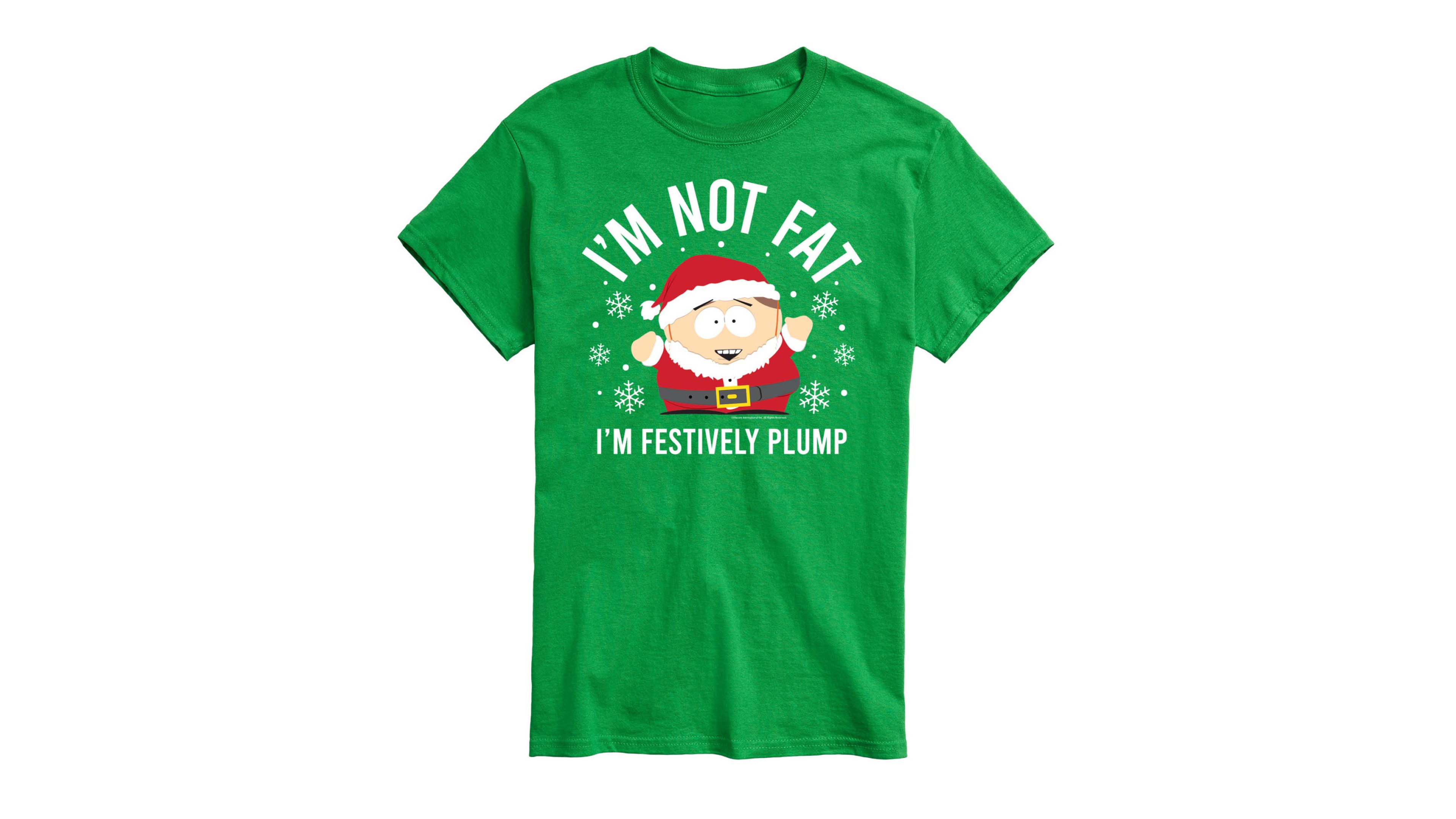 Airwaves Men's South Park Festively Plump Graphic Crewneck T-Shirt