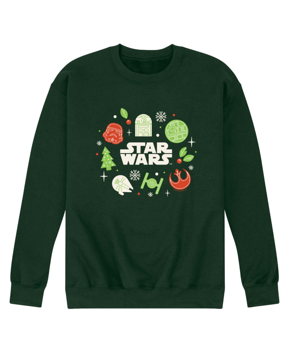Airwaves Men's Star Wars Christmas Logo Crewneck Sweatshirt