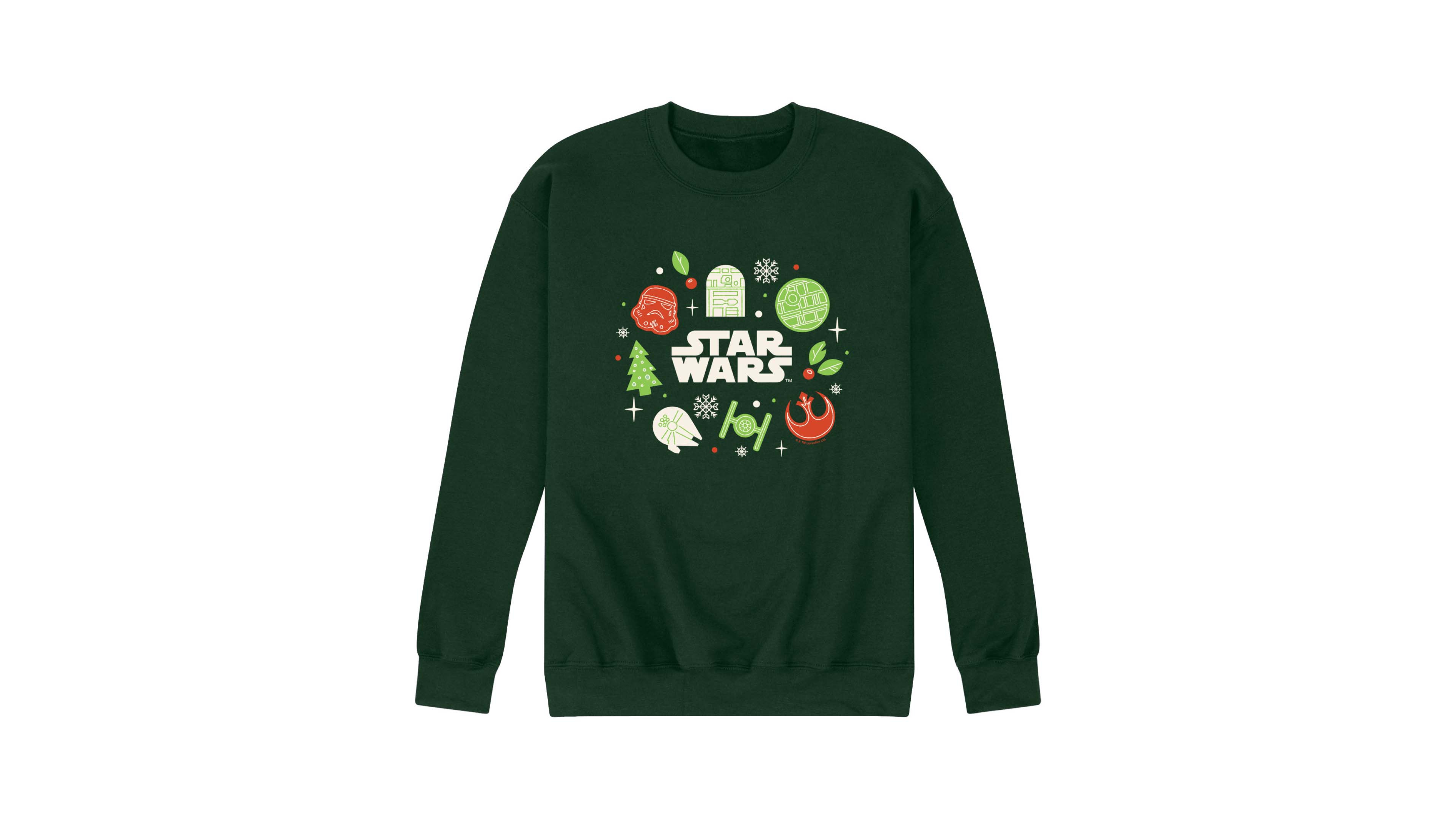 Airwaves Men's Star Wars Christmas Logo Crewneck Sweatshirt