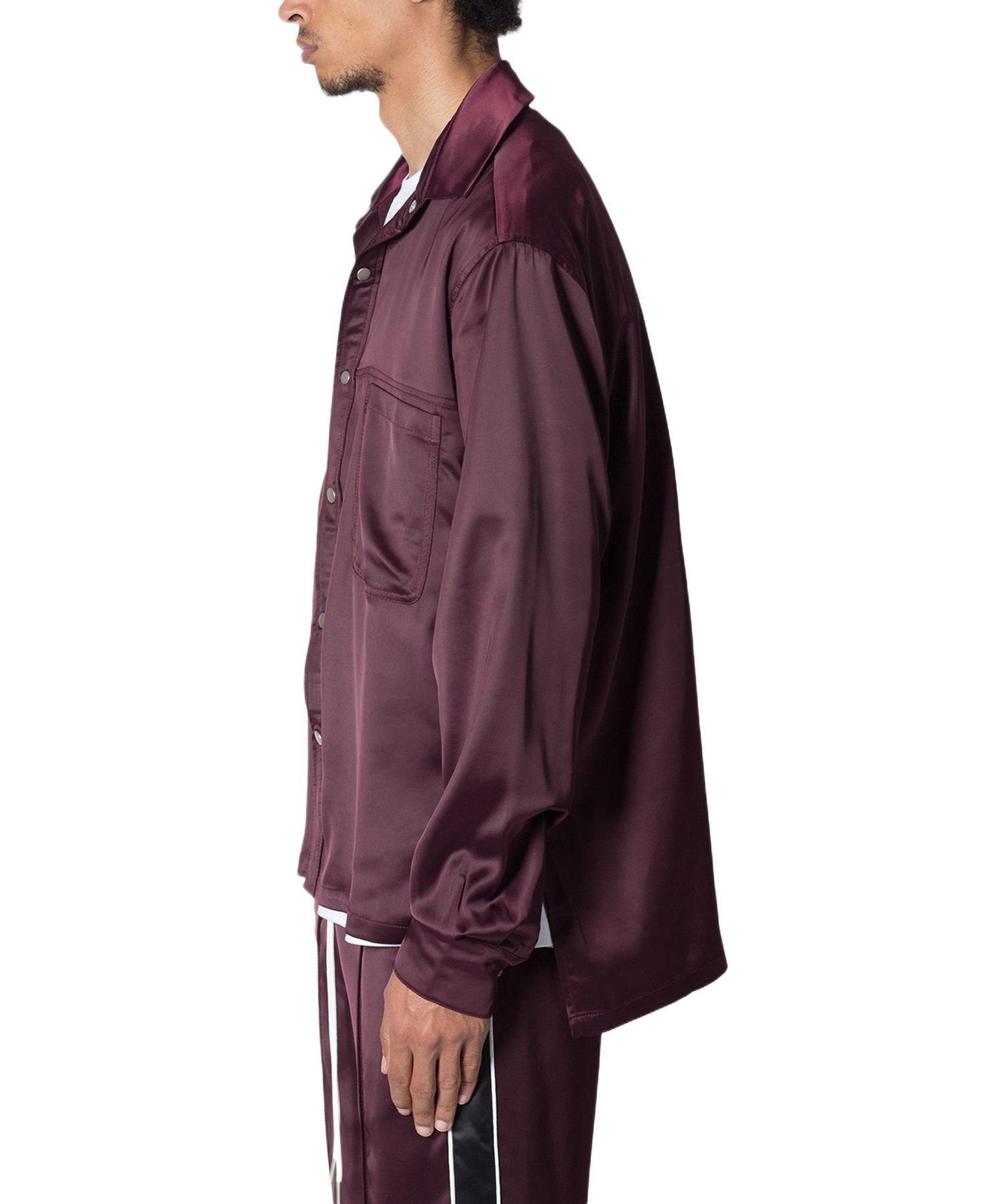 Men's Loiter Studded Satin Pajama Shirt