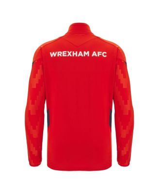 Men's Red Wrexham Training Quarter-Zip Pullover Hoodie