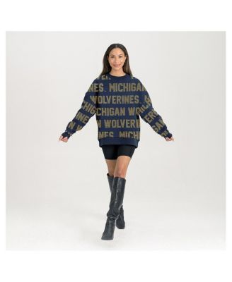 Women's Navy Michigan Wolverines Hype Era Sweatshirt