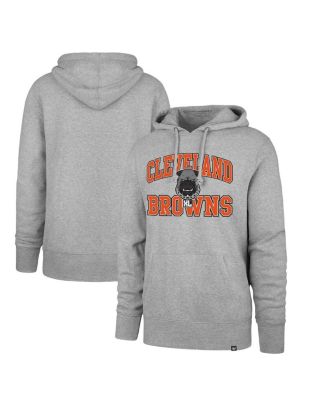 '47 Brand - Men's Gray Cleveland Browns Dawg Pound XL Velocity Headline Pullover Hoodie
