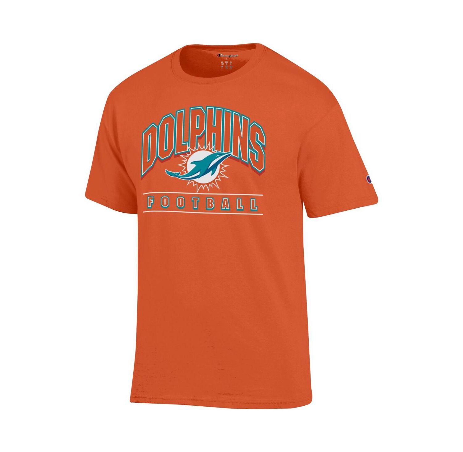 Men's Orange Miami Dolphins Football T-Shirt