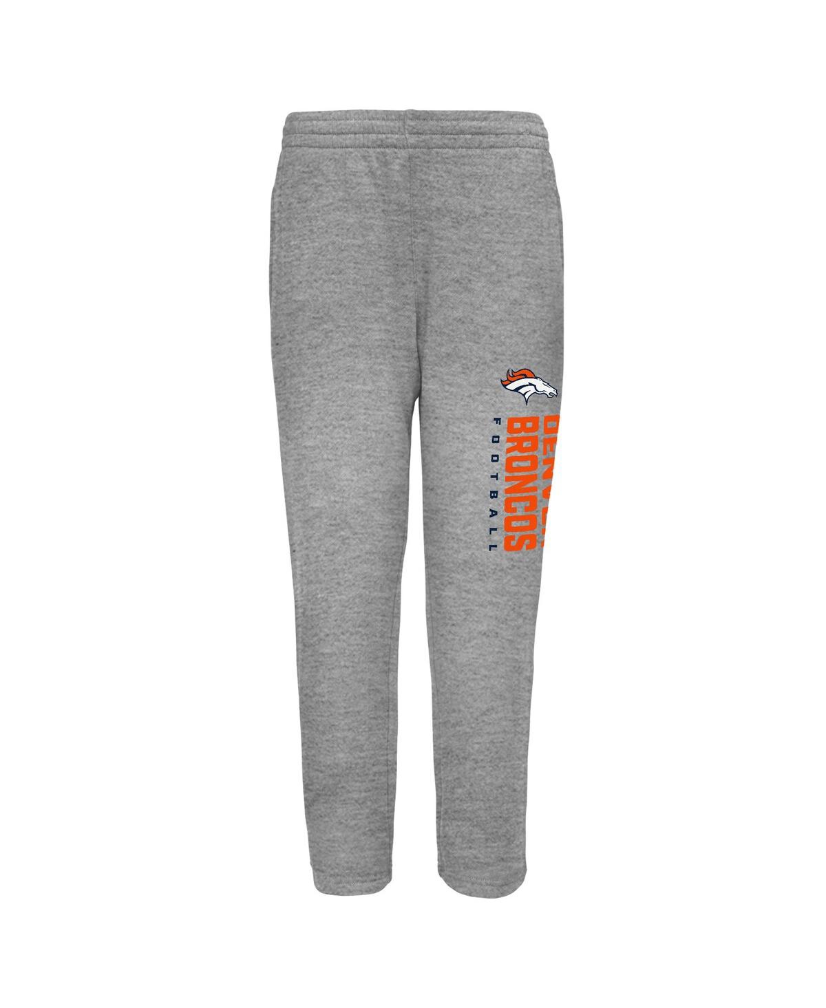 Outerstuff Toddler 2-Piece Gray Denver Broncos Crewneck Sweatshirt and Pants Set