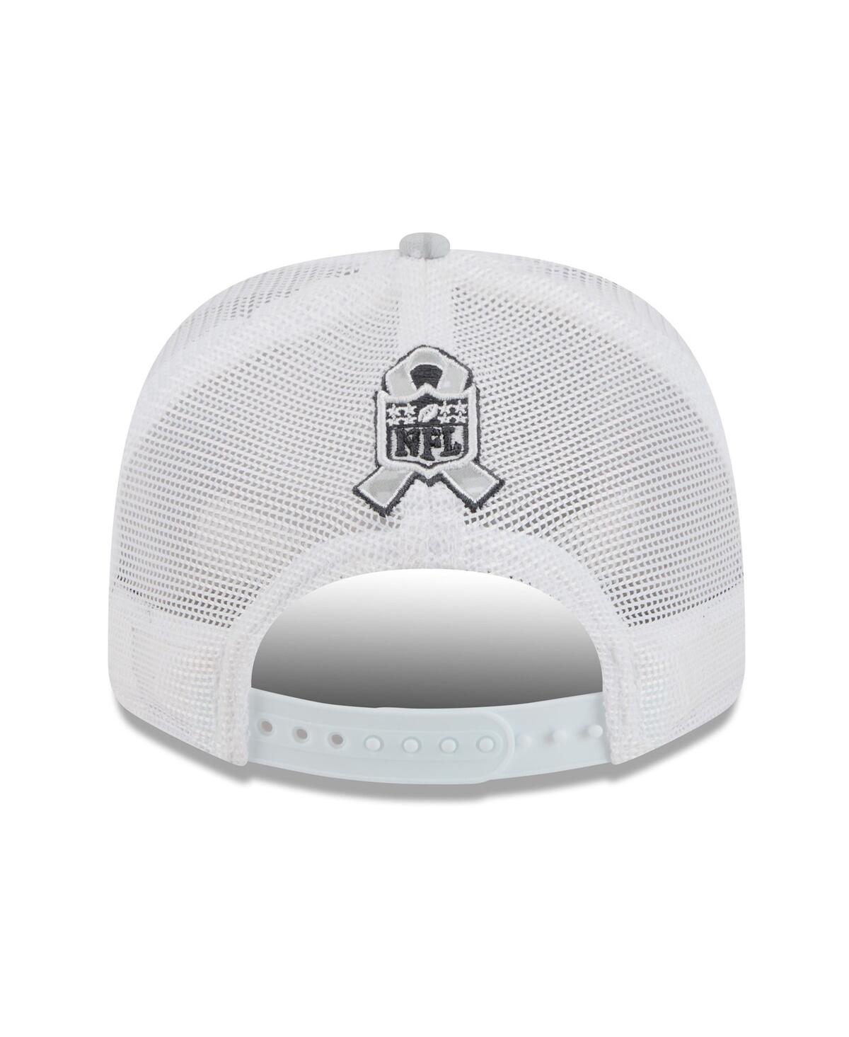 New Era Men's White Dallas Cowboys Salute To Service Fan Pack 9seventy Trucker Adjustable Hat In Gray